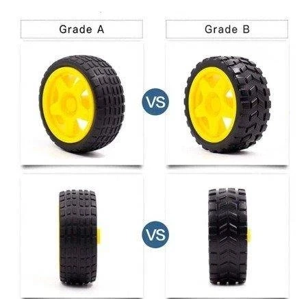 Koło 68x26mm - do robotów i pojazdów DIY - z bieżnikiem typ A