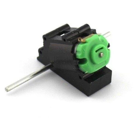 Silnik szczotkowy DC 3–6 V z przekładnią ślimakową, oś dwustronna 75 mm, 700–1300 obr./min