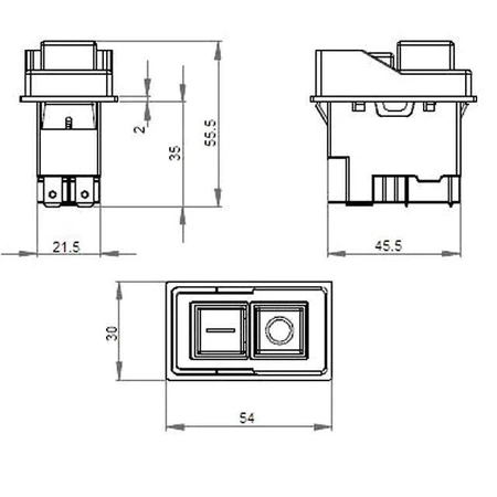 Wyłącznik elektromagnetyczny KLD-28 16A/250V