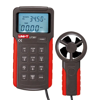 Anemometr Uni-T UT-361, 2-30 m/s, przepływ CMM i CFM, temperatura