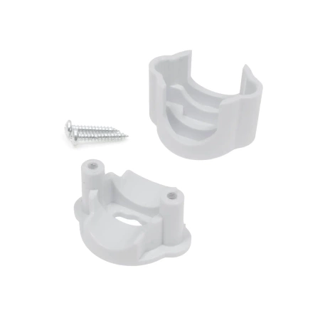 Uchwyt kabla, kolor biały, montaż natynkowy, seria Retro PRL