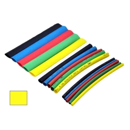 Koszulka termokurczliwa 4,8/2,4 mm, żółta, odcinek 1 m