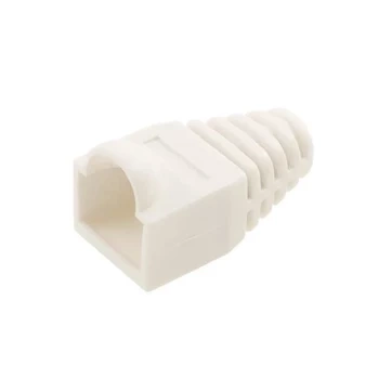 Osłona wtyku RJ45 8P8C Ethernet, biała, do przewodu sieciowego