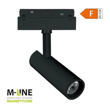 Reflektor szynowy magnetyczny 10W 800lm 4000K czarny M-LINE
