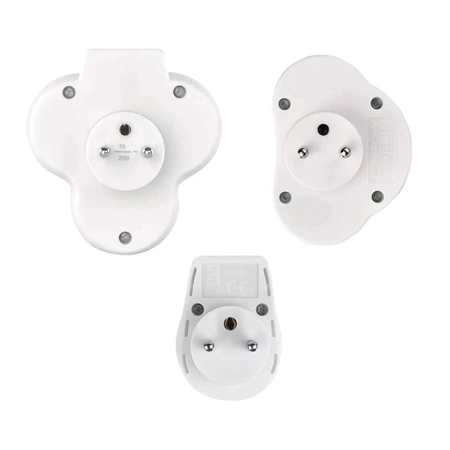 Zestaw P0100: 2 rozgałęziacze zasilania + gniazdo z włącznikiem