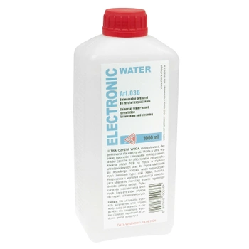 ELECTRONIC WATER. Redestylowana, dejonizowana woda dla elektroniki - 1L - ART.036
