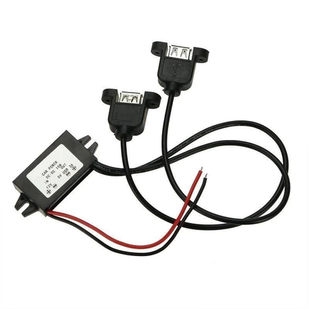 Przetwornica napięcia z 12V na 5V/3A 2 gniazda USB