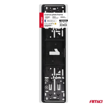 Ramka tablicy rejestracyjnej 520x110mm EU AMIO 04780