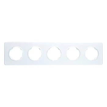 Ramka pięciokrotna, plastikowa, biała, OVAL Electromalt, OVA1005W
