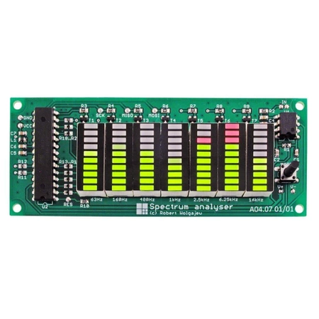 Spectrum - prosty analizator widma sygnału akustycznego - PCB i mikroprocesor do projektu AVT 5712