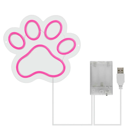 Neon LED "łapa", dekoracja LED 25x22cm zasilanie z baterii lub USB