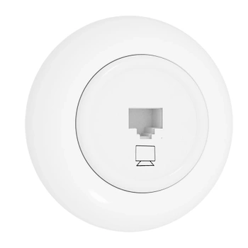 Gniazdo komputerowe RJ45 z ramką, kolor biały, seria Retro Vintage Loft