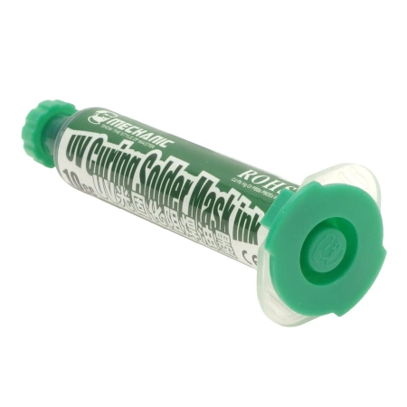 Soldermaska UV LVH-900, zielona, strzykawka 10 ml, Mechanic