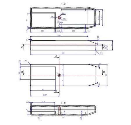 Obudowa pilota 49x149, h=22mm, Z14