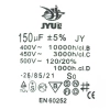 Kondensator rozruchowy do silnika 150µF 450VAC, CBB60, konektory, Ø65 × 133 mm