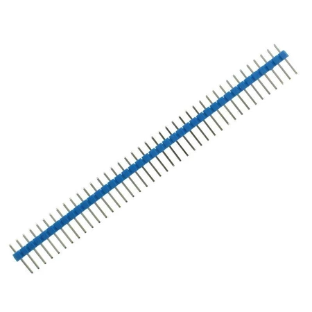 Listwa kołkowa goldpin 1x40 pin, raster 2,54 mm, prosta, niebieska