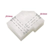 Łącznik montażowy do płytek PCB, kąt prosty, otwory 2,6 mm, poliamid PA66, naturalny, UL94V-2, PMB-1