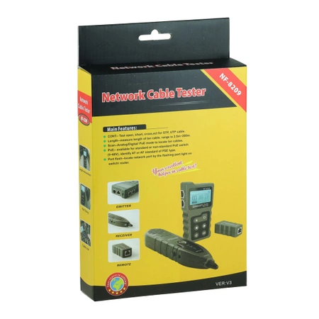 Tester LAN RJ45, PoE, LCD, adapter, Noyafa NF-8209