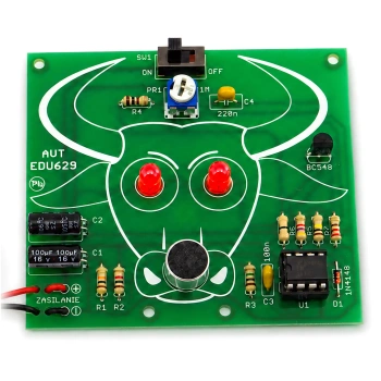 Czujny Byk LED. Zestaw DIY do nauki lutowania AVT EDU629