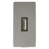 Ładowarka USB 2.4A, 1x USB grafitowy, moduł 1/2 do ramki Tawoia Glass