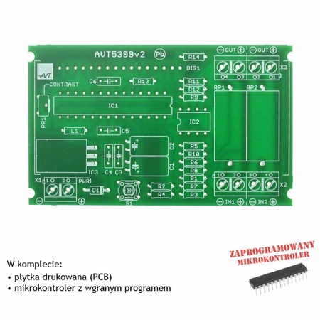 2-kanałowy multimetr panelowy, PCB i mikroprocesor do projektu AVT5399