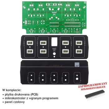 Zdalnie sterowany włącznik 4-kanałowy, PCB i mikroprocesor do projektu AVT5599