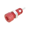 Gniazdo izolowane 2mm M5, lutowane, 6A, czerwone