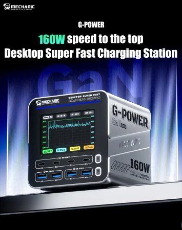 Inteligenta stacja ładowania 160W GaN G-POWER Mechanic