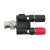 Przejście, adapter: wtyk BNC 50 na 2x gniazdo laboratoryjne (banan) 4mm