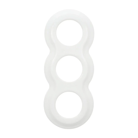 Ramka potrójna okrągła typu ósemka ceramiczna biała Ceramic Loft