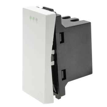 Moduł 1/2 - włącznik pojedynczy - biały - kompatybilny z ramkami Tawoia Glass