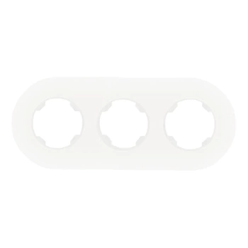 Ramka potrójna, plastikowa, owalna, biała, Soul/Oval