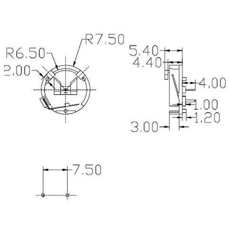 Koszyk baterii CR1216, CR1220, CR1225 do druku