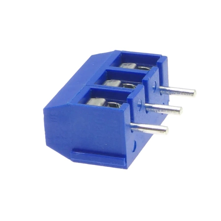 Złącze śrubowe 3 pola, raster 5, h=10mm DG301