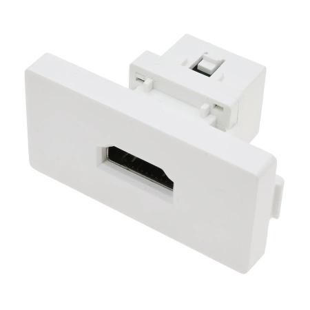 Moduł 1/2 - gniazdo HDMI - biały - kompatybilny z ramkami Tawoia Glass