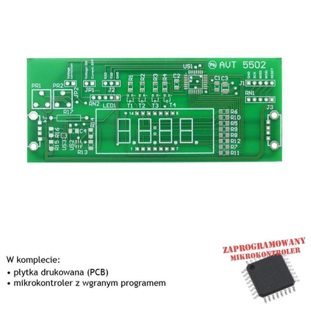 Miernik napięcia i prądu z USB, PCB i mikroprocesor do projektu AVT5502