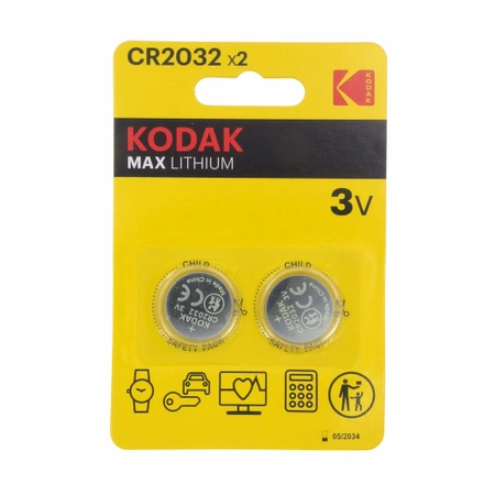 Bateria CR2032 3V Kodak Max Lithium 2szt, blister