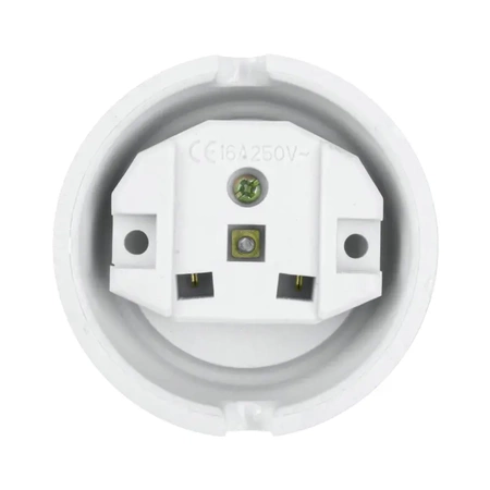 Gniazdo elektryczne ceramiczne, montaż natynkowy, kolor biały Ceramic Loft