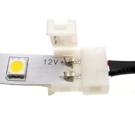 Złączka typu gniazdo 2.1/5.5-przewód/zacisk 10mm do taśm jednokolorowych