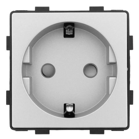 Moduł - gniazdo elektryczne Schuko - szary - Tawoia Glass