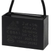 Kondensator rozruchowy do silnika 2uF 450VAC, przewody 20cm, 36x15x25mm