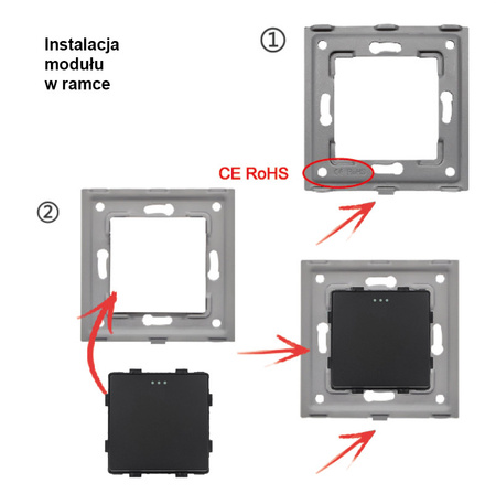 Włącznik światła + gniazdo elektryczne z ramką szklaną podwójną - biały - Tawoia Glass