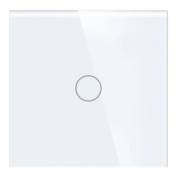 Włącznik dotykowy szklany pojedynczy SCR 300W dla LED - biały - Tawoia Glass