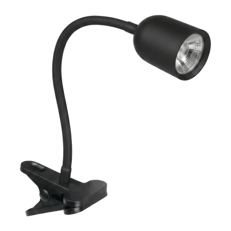 Lampka LED z klipsem czarna, 4 W, 320 lm, 4000 K, zasilanie 230V