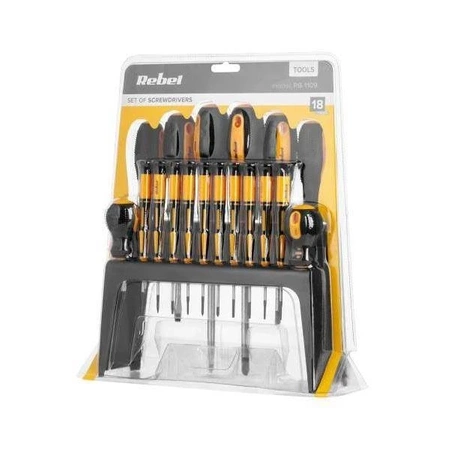 Zestaw wkrętaków 18szt. Rebel 1109