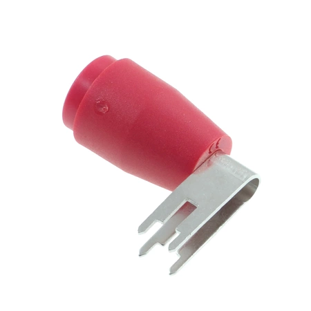 Gniazdo bezpieczne 4mm lutowane do PCB 25A czerwone