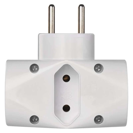 Rozgałęźnik sieciowy 230 V, 3 gniazda, 10 A, biały, EMOS P0023