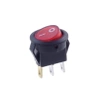 Przełącznik AC, czerwony, podświetlany, mini