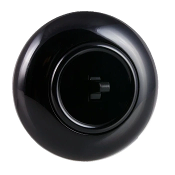 Włącznik światła krzyżowy z ramką, montaż podtynkowy, kolor czarny Retro Vintage Loft