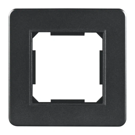 Ramka plastikowa pojedyncza, czarna, QUAD